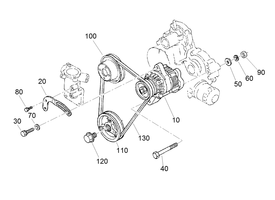 Alternator and Pulley Assembly