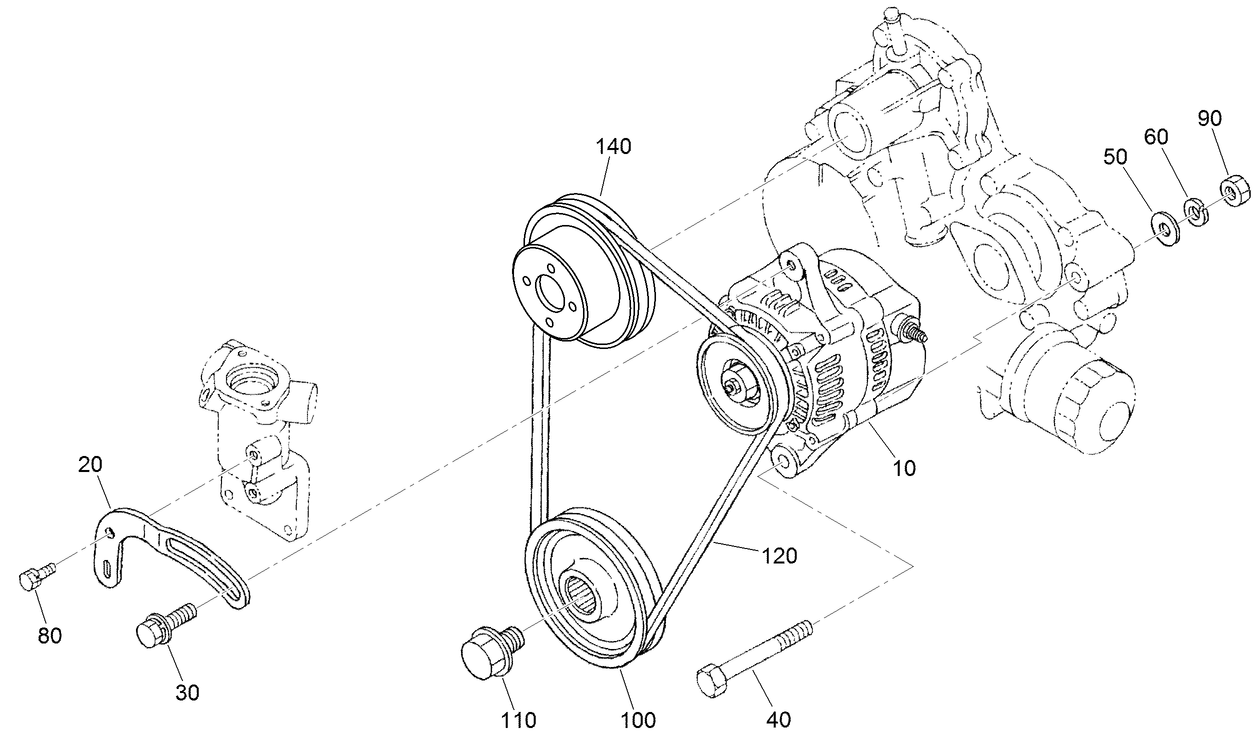 Alternator and Pulley Assembly