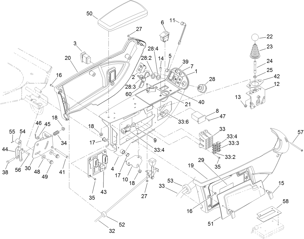 Console and Control Arm Assembly