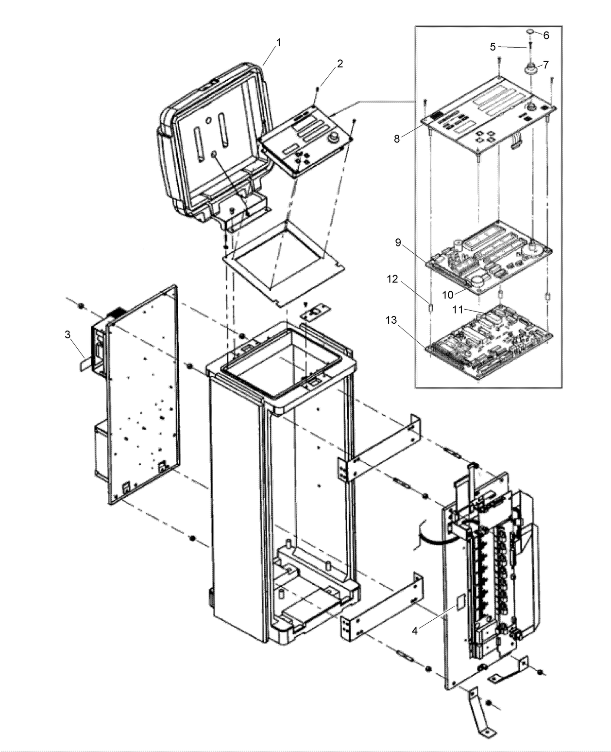 Network 8000 Sat., Plastic Cabinet, Int. Components
