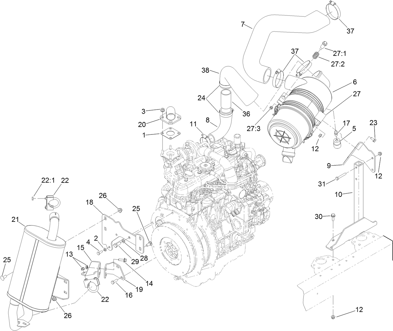 Engine Intake and Exhaust Assembly