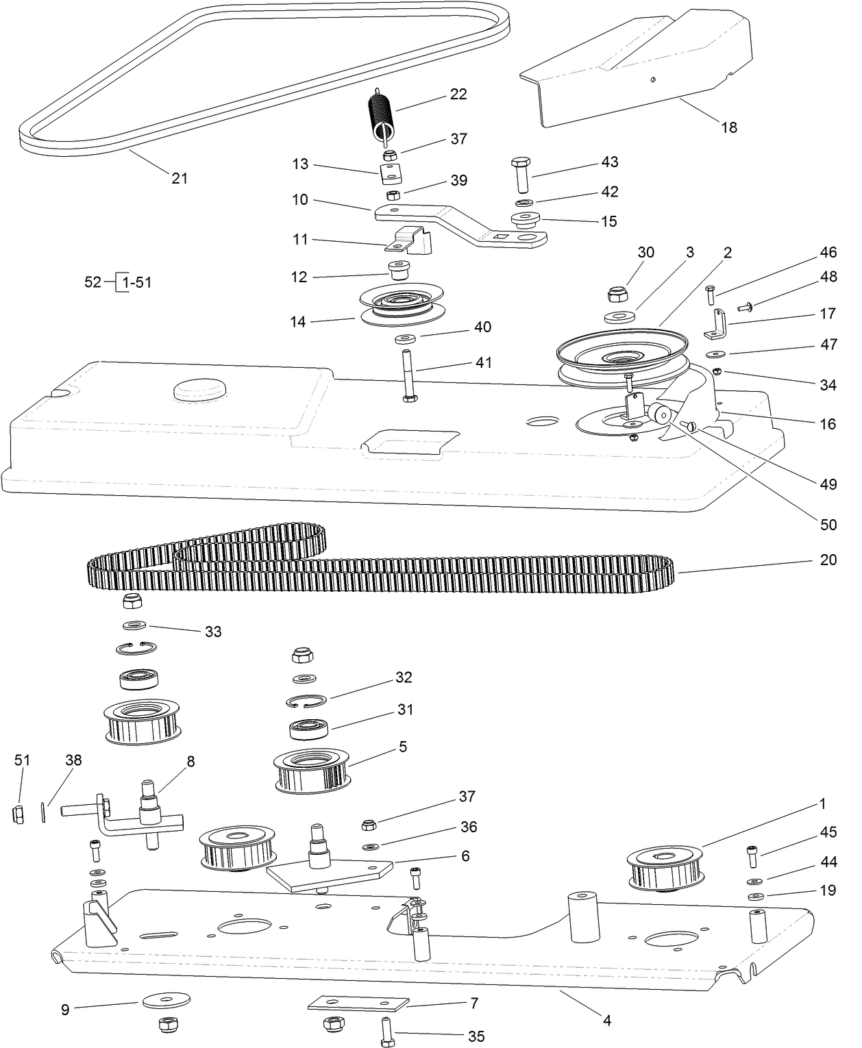 Cutting Pan and Drive System Assembly No. 125-2257