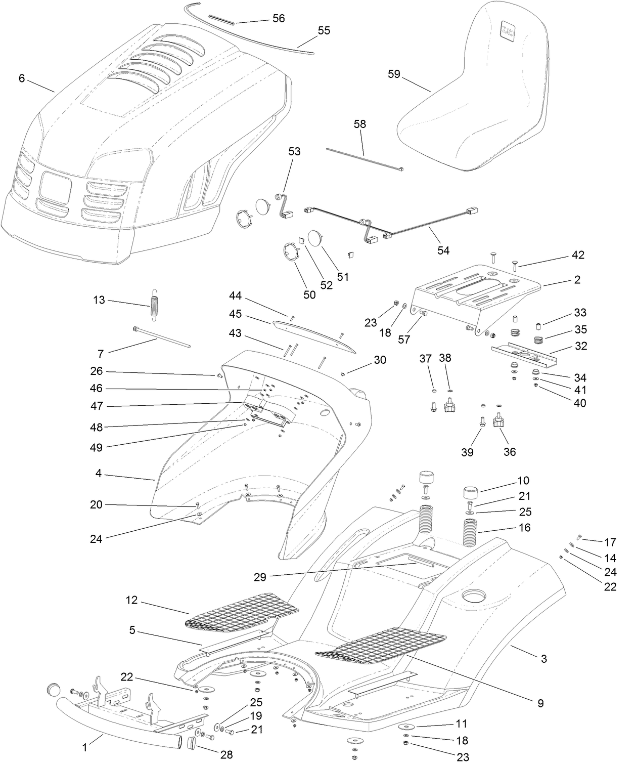 Body and Hood Assembly