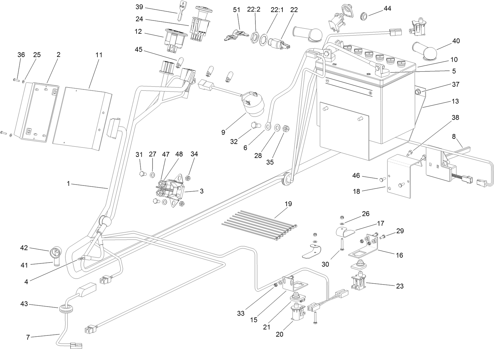 Battery and Electrical Assembly