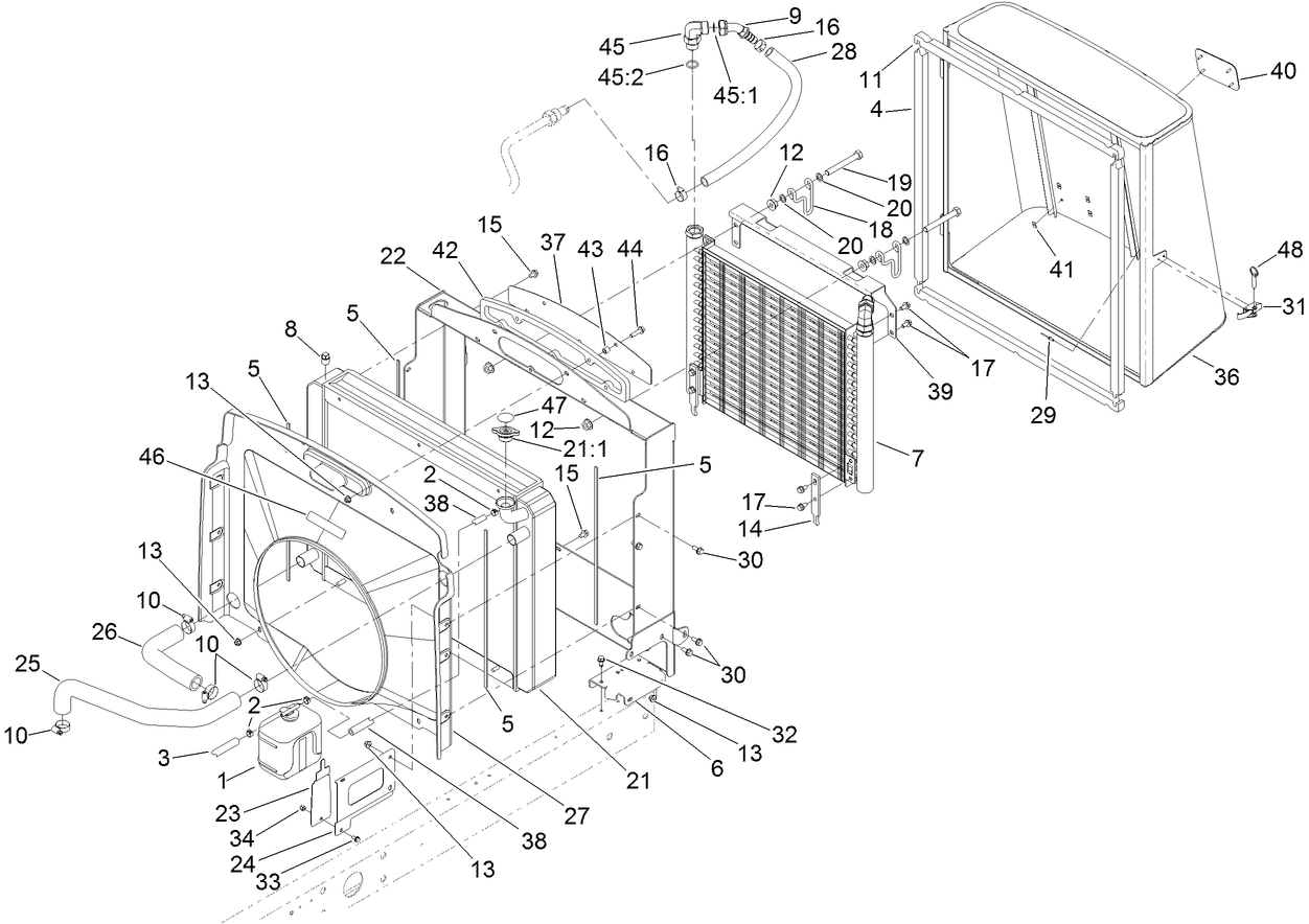 Radiator and Hydraulic Cooler Assembly