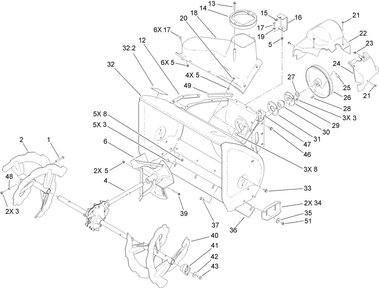 Auger and Housing Assembly