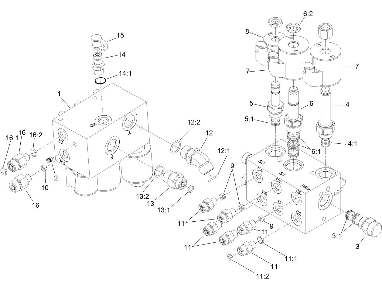 Lift Control Manifold Assembly No. 117-0158