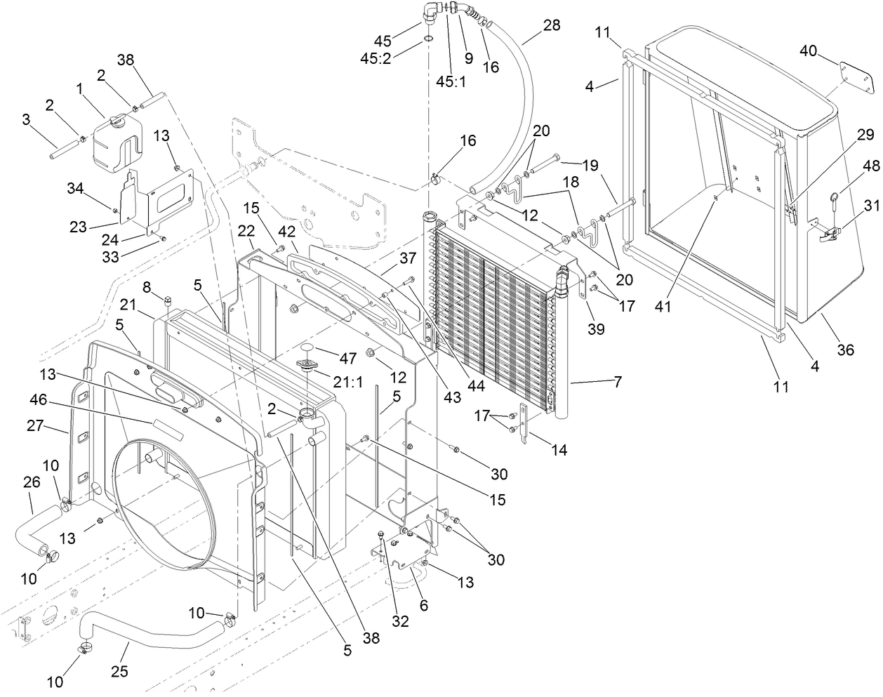 Radiator and Hydraulic Cooler Assembly