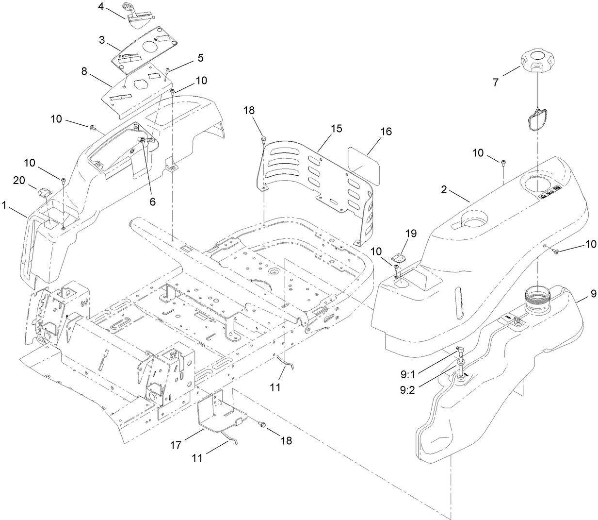 Body Styling and Fuel Pod Assembly
