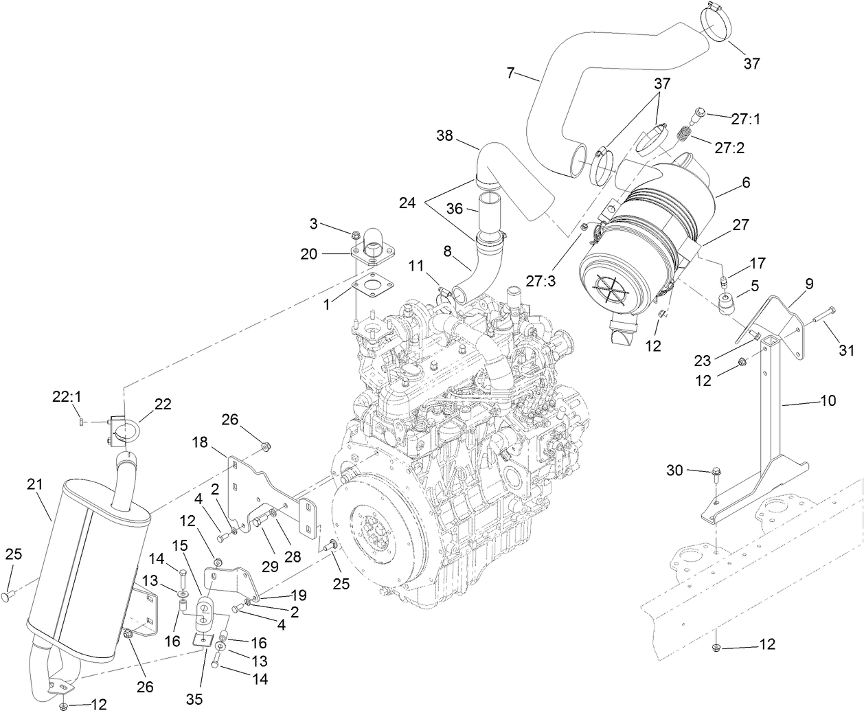 Engine Intake and Exhaust Assembly
