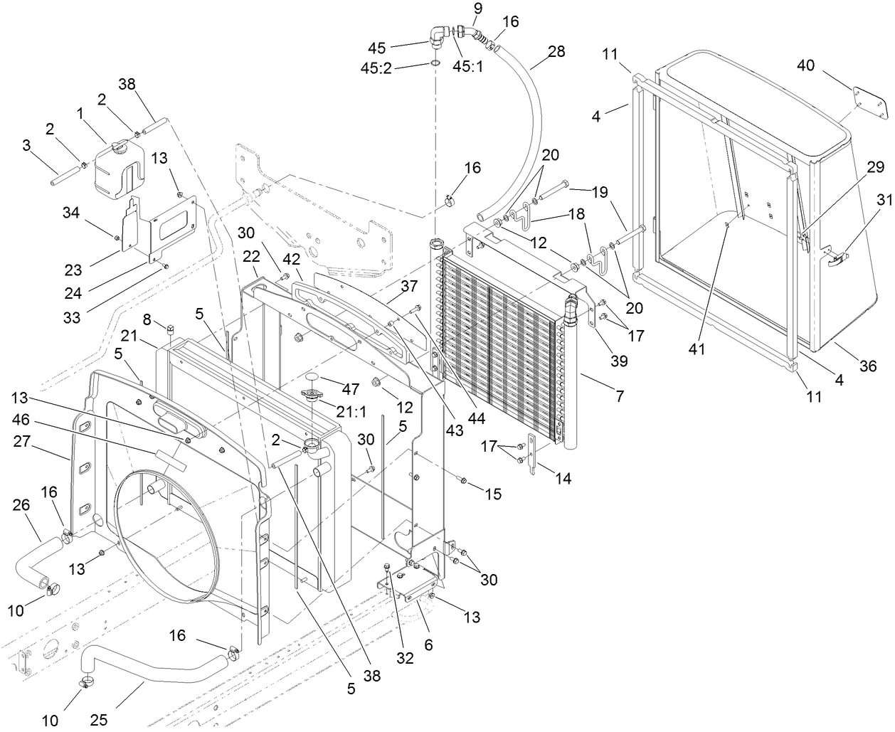 Radiator and Hydraulic Cooler Assembly