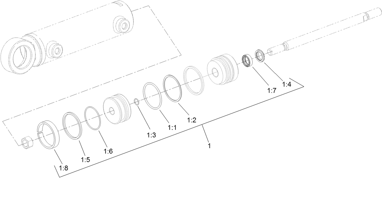 Hydraulic Cylinder Assembly No. 107-4458