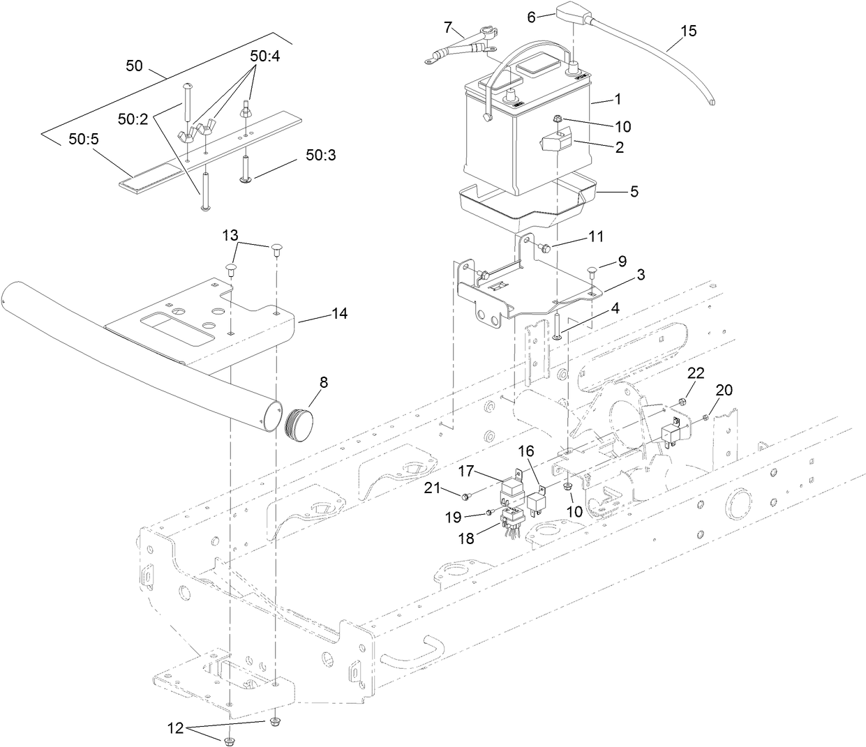 Battery and Bumper Assembly