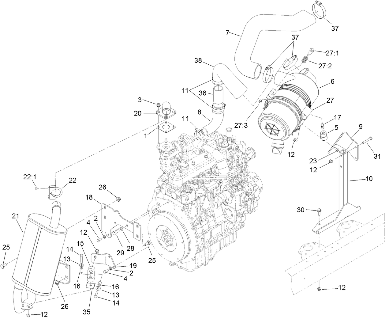 Engine Intake and Exhaust Assembly