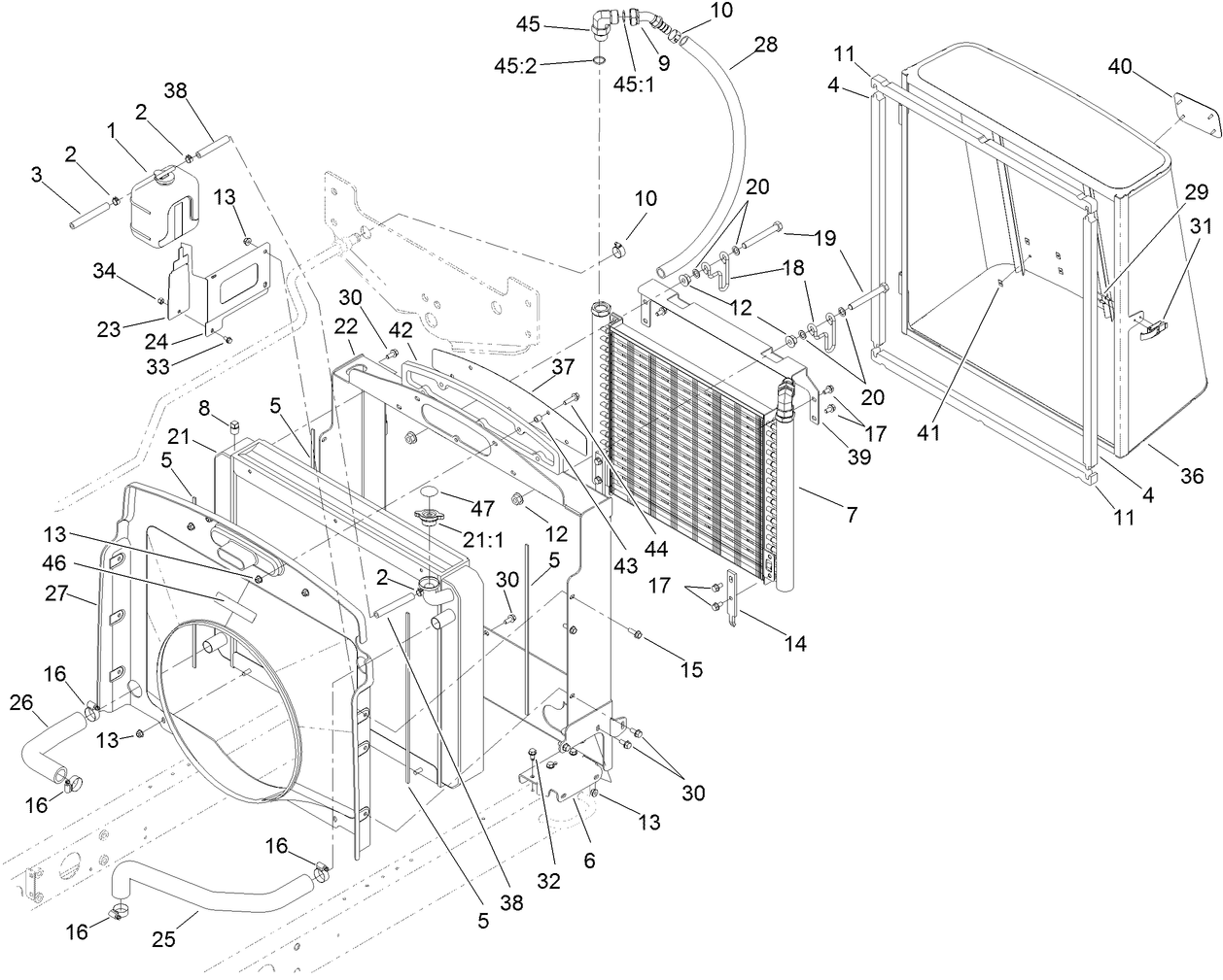 Radiator and Hydraulic Cooler Assembly