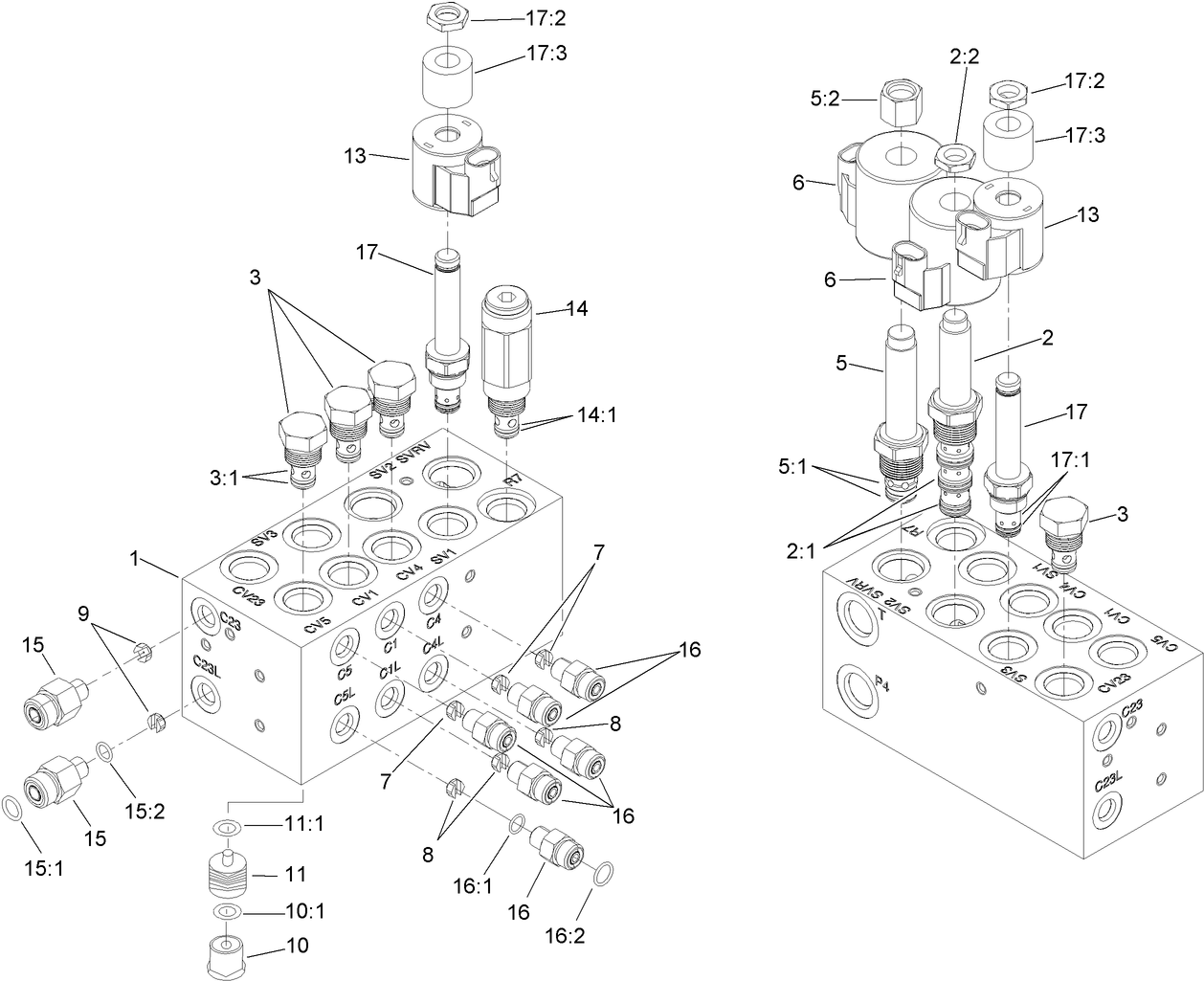 Hydraulic Manifold Block Assembly No. 105-7577
