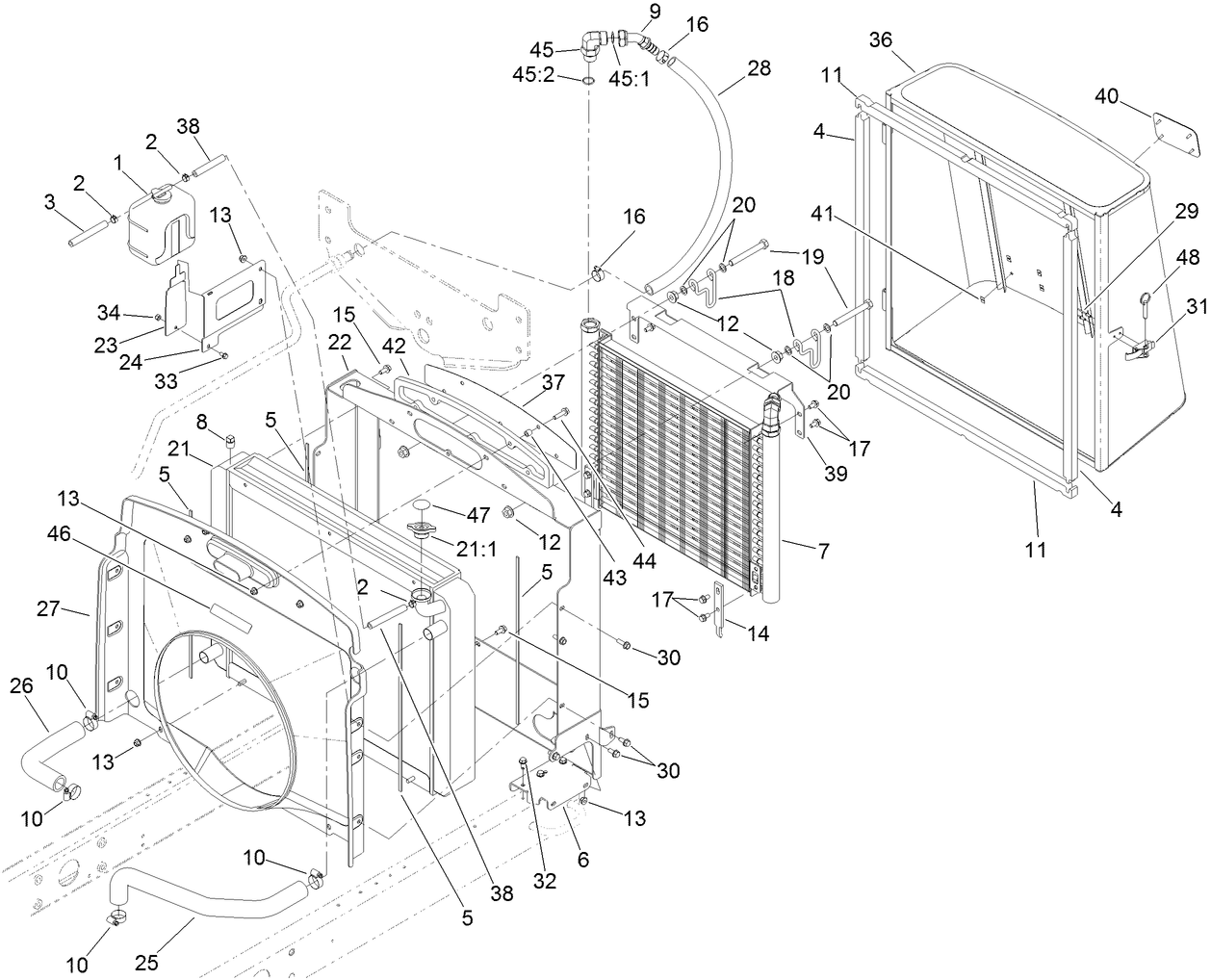 Radiator and Hydraulic Cooler Assembly