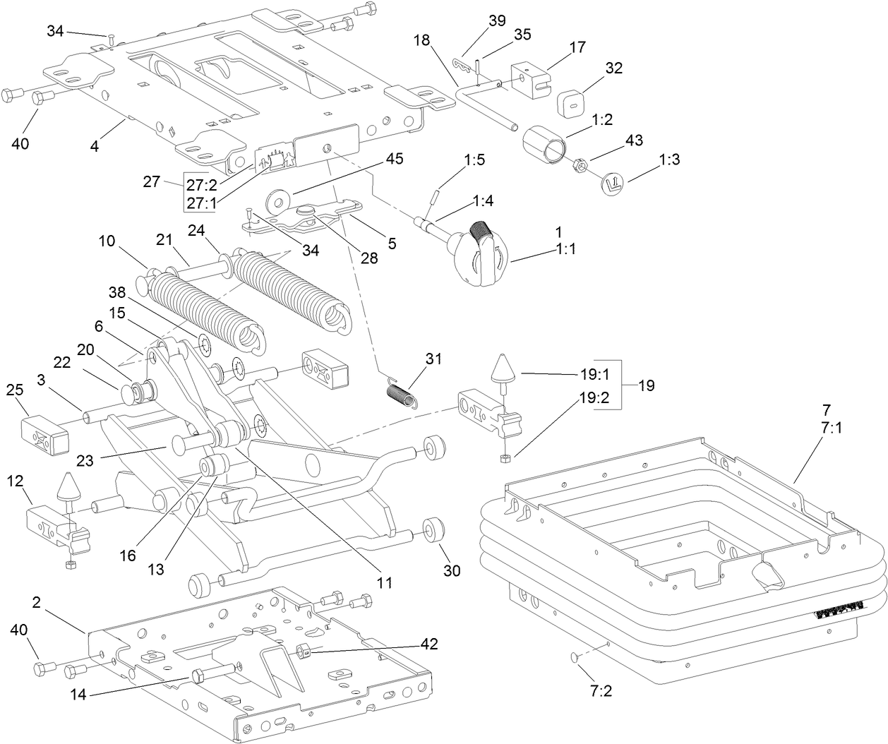 Mechanical Seat Suspension Assembly  No. 110-8851
