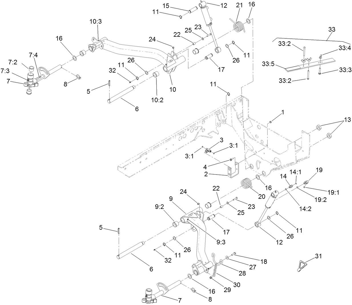 No. 2 and 3 Lift Arm Assembly