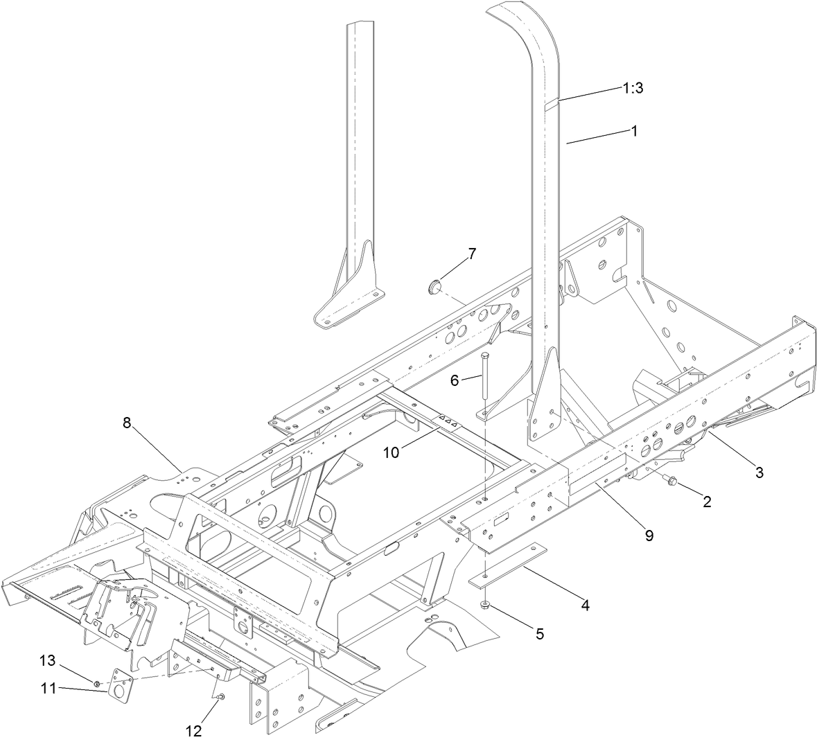 Frame and Roll-Over Protection Assembly