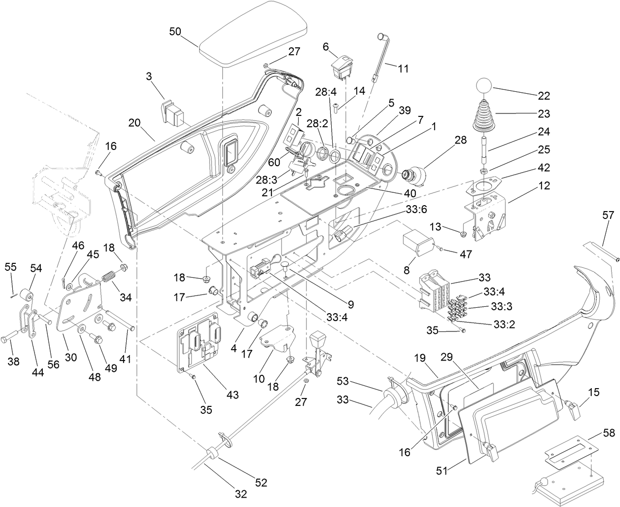 Console and Control Arm Assembly