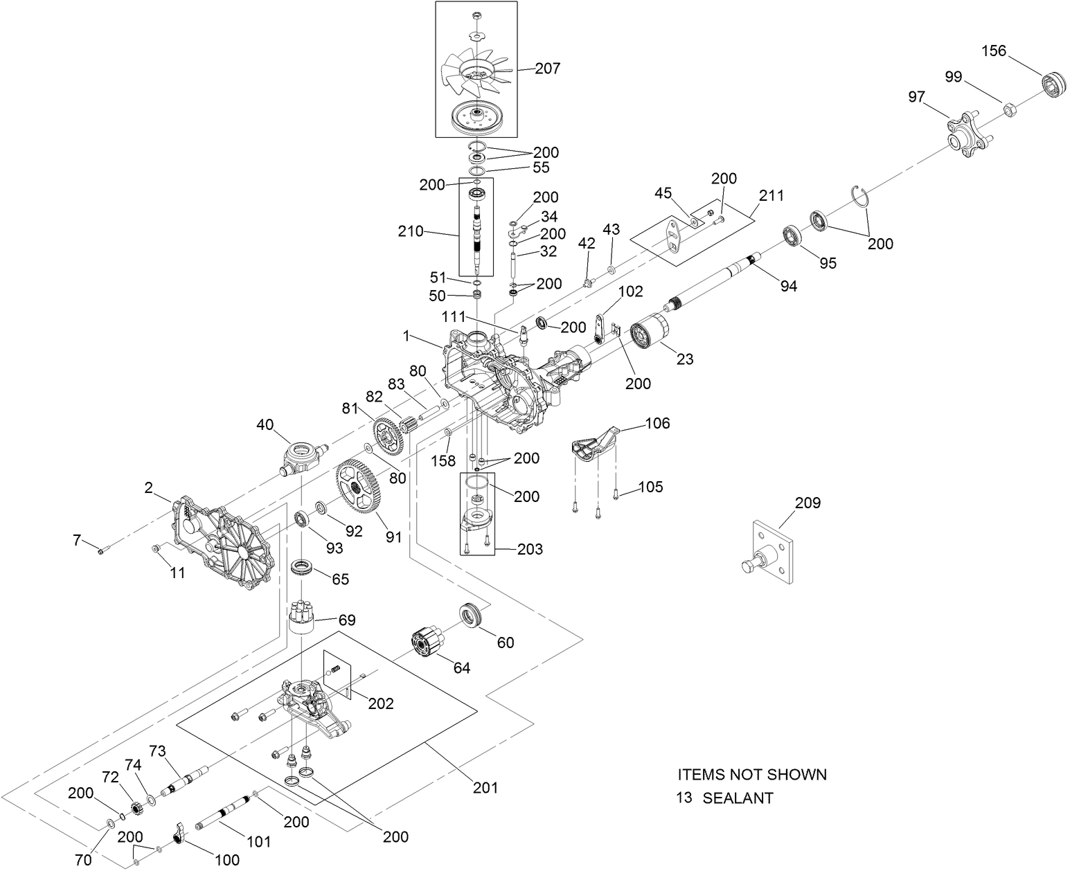 RH Transaxle Assembly No. 117-2610