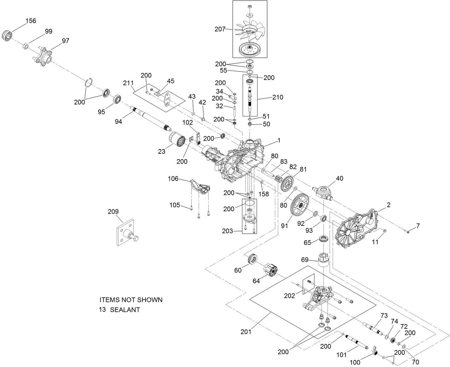LH Transaxle Assembly No. 117-2611