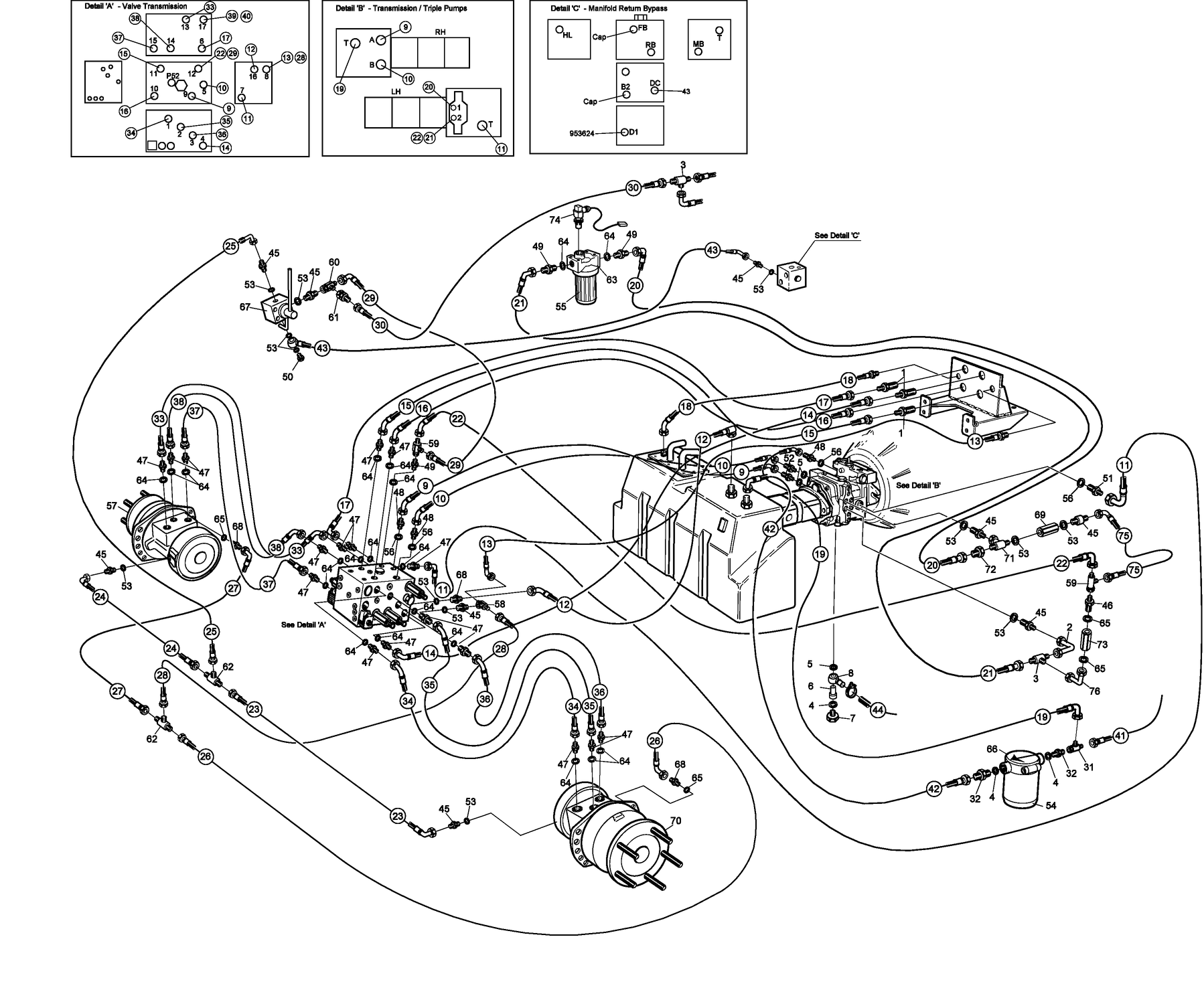 Hydraulic Circuit Front Transmission