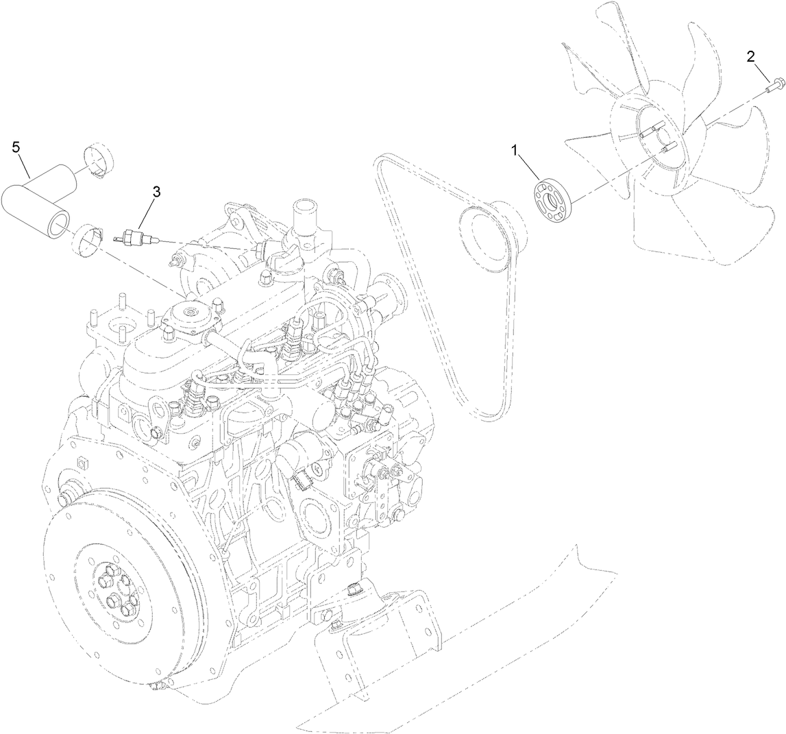 Fan Spacer and Thermoswitch Assembly