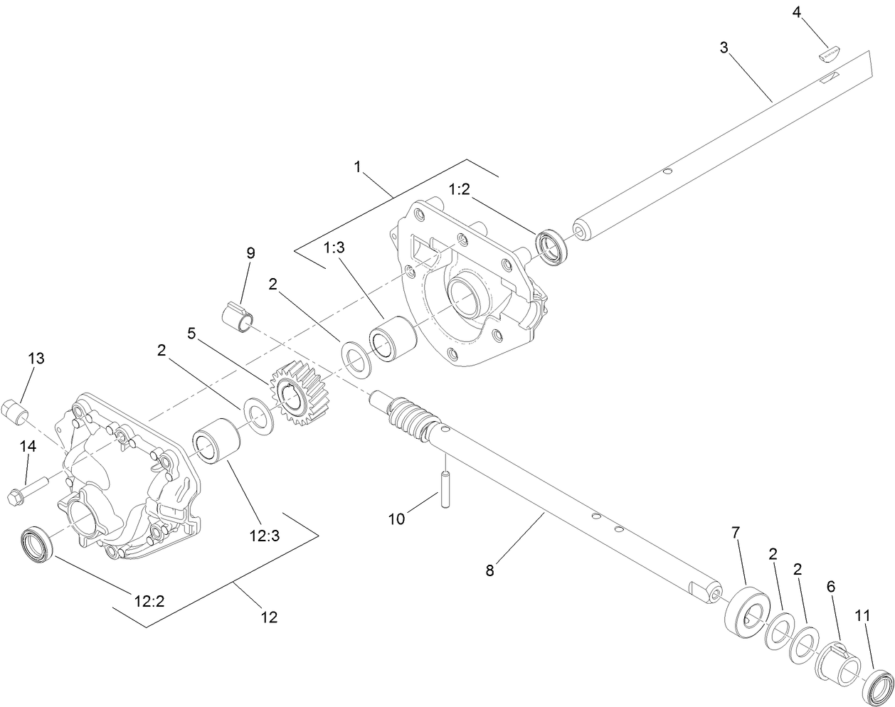 26 Inch Auger Gearcase Assembly No. 119-7641