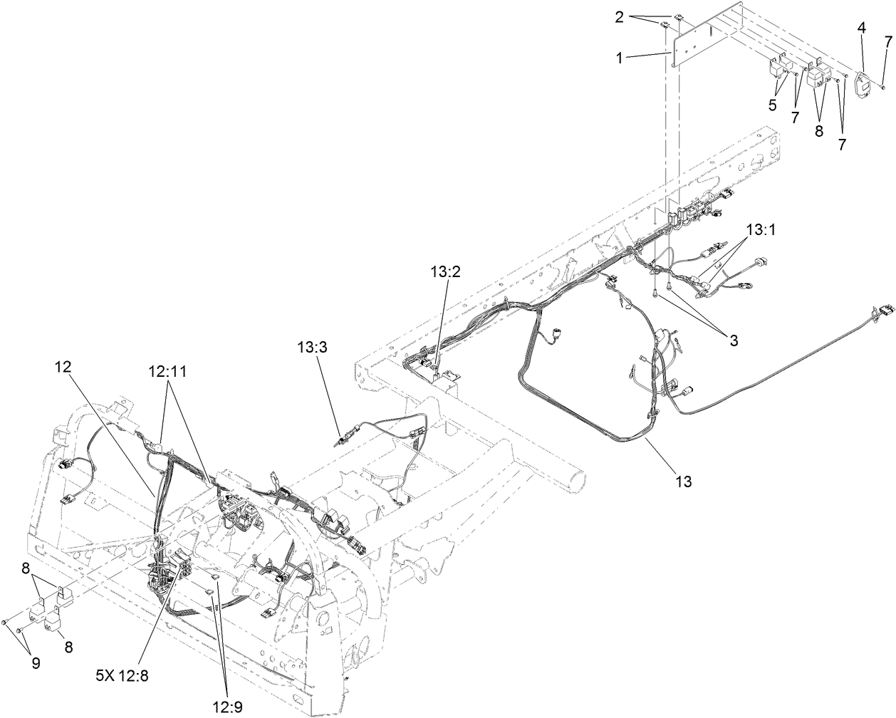 Front and Rear Wire Harness Assembly