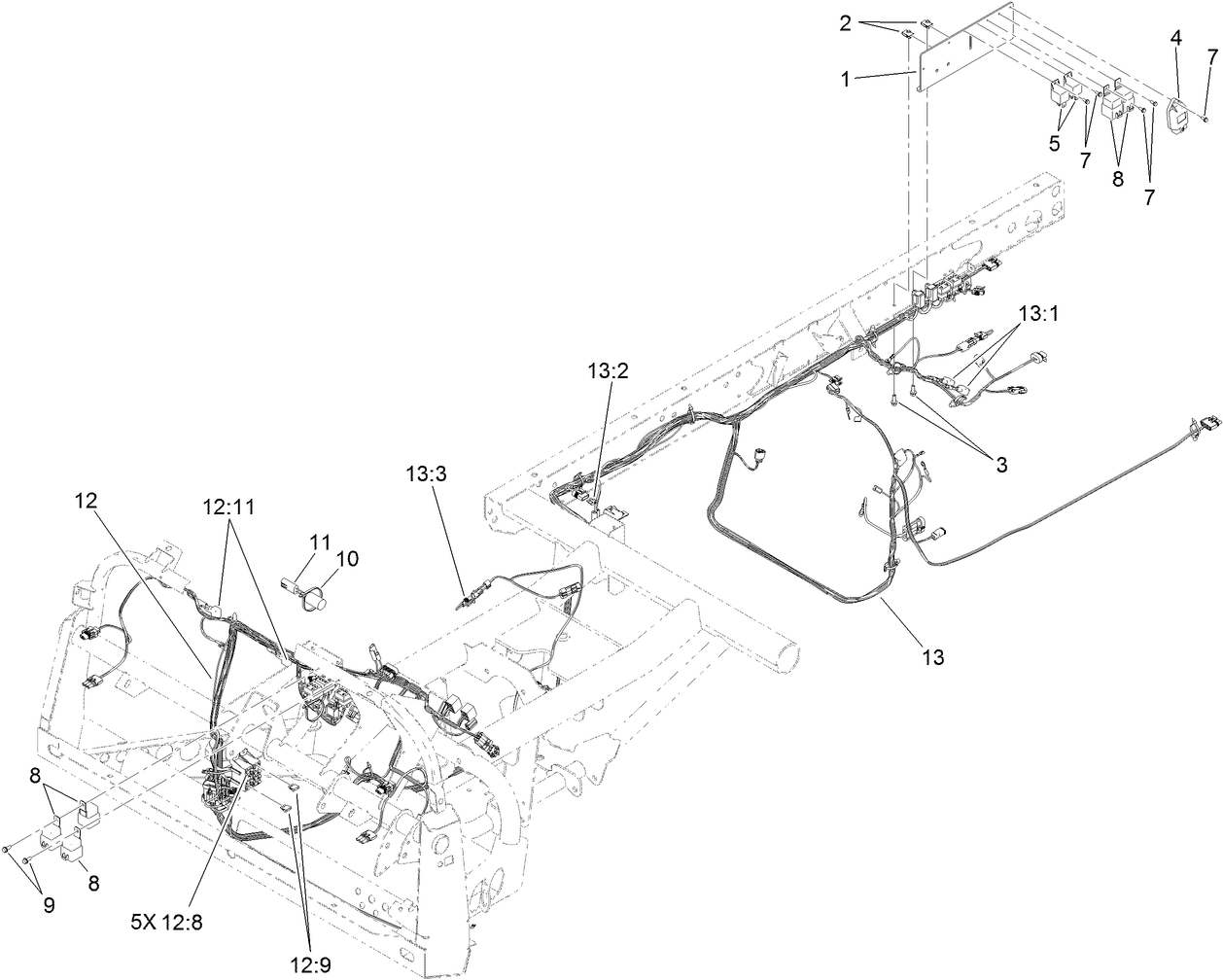 Front and Rear Wire Harness Assembly