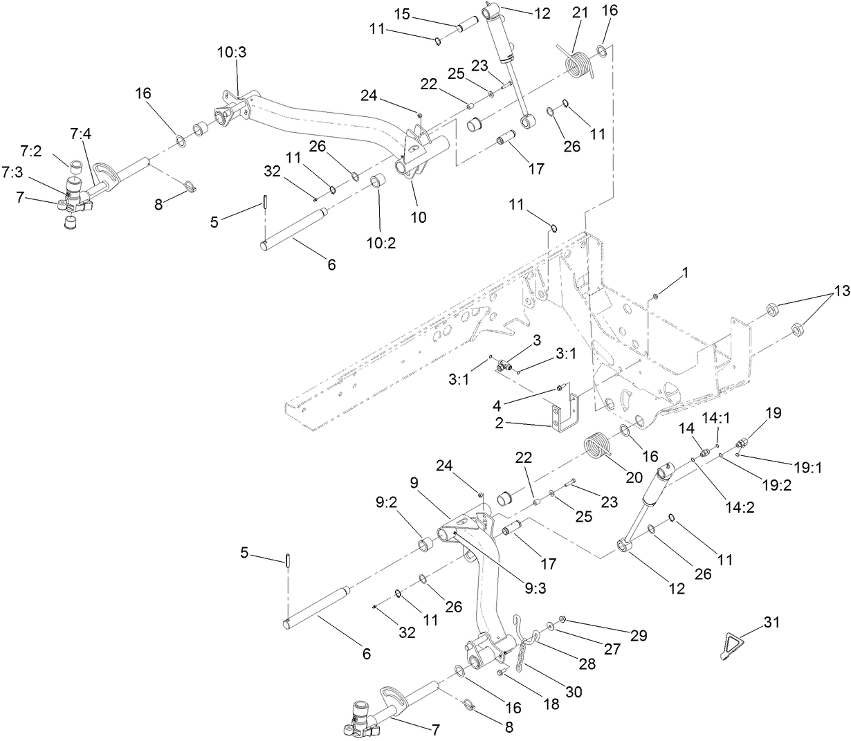 No. 2 and 3 Lift Arm Assembly