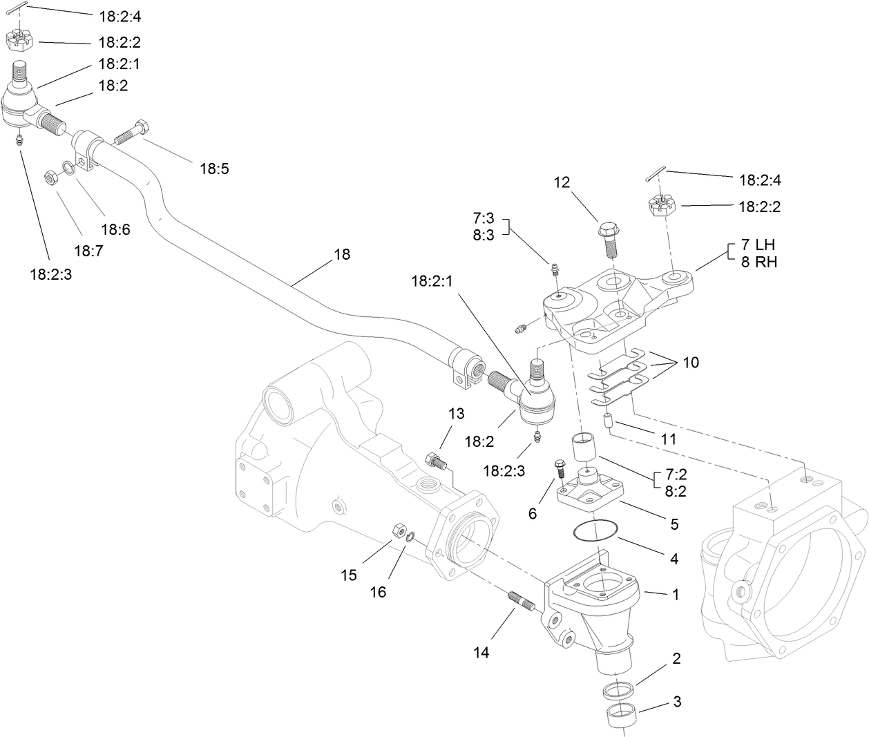 Bevel Gear Case Assembly Rear Axle Assembly No. 110-4750