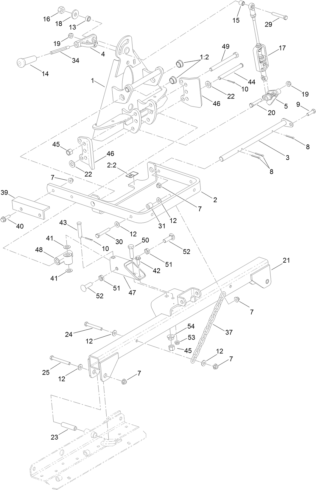 Lift Arm and Hanger Assembly