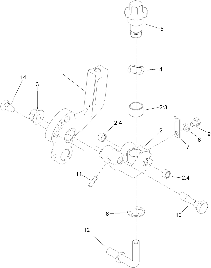 Left Hand Groomer Arm Assembly
