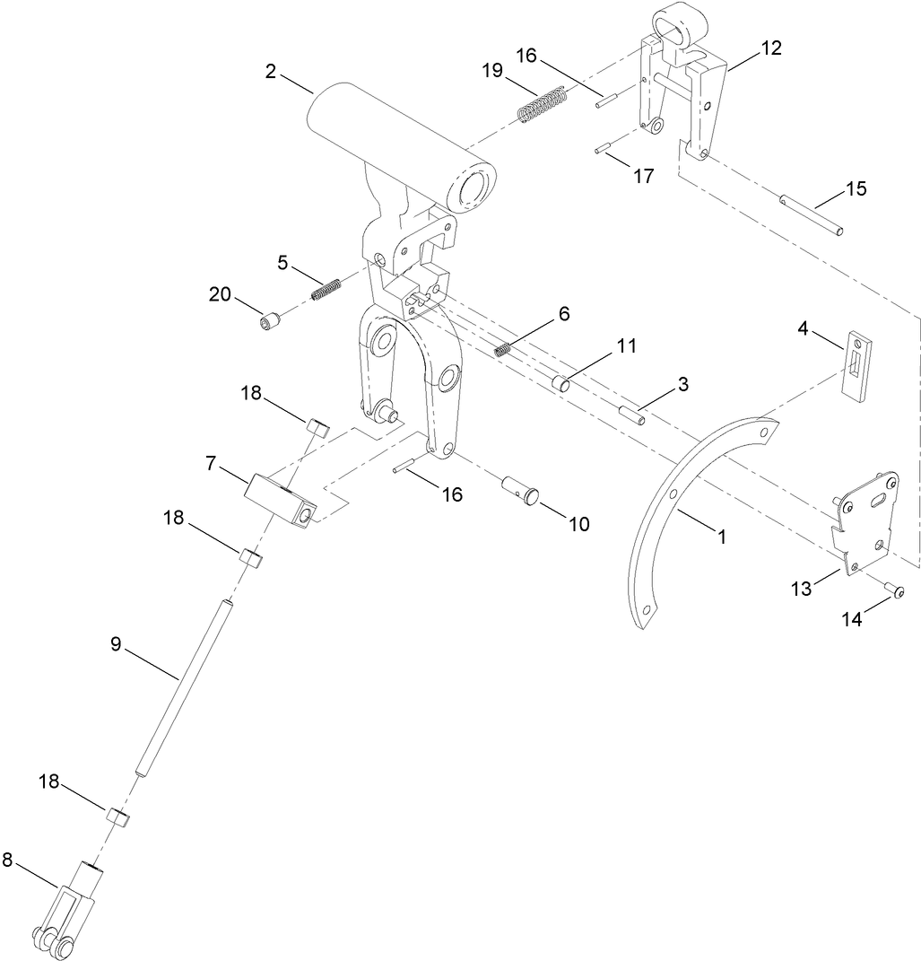 Pitch Handle Locking Guide Assembly
