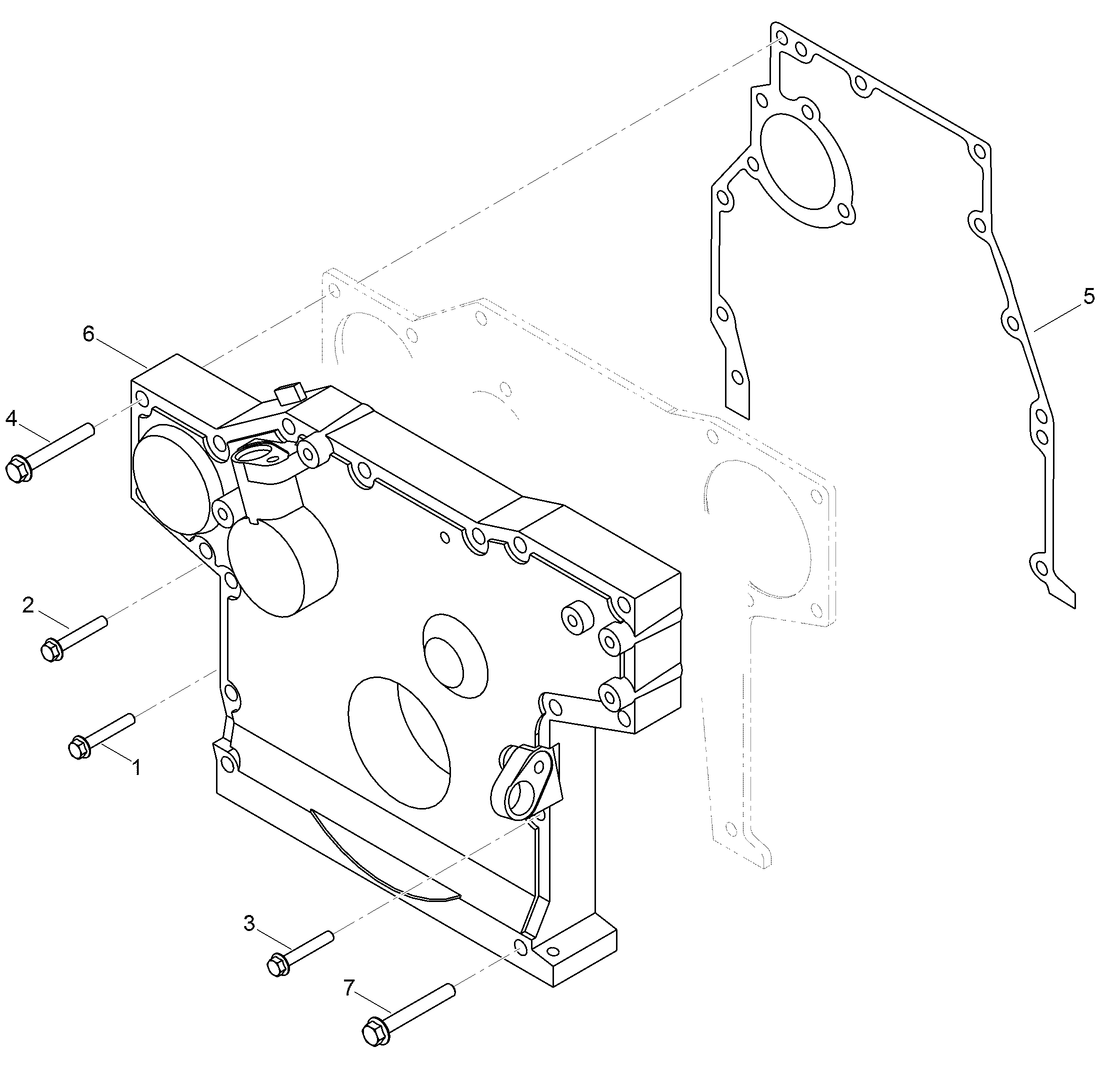 Engine Gear Case Front Cover Assembly