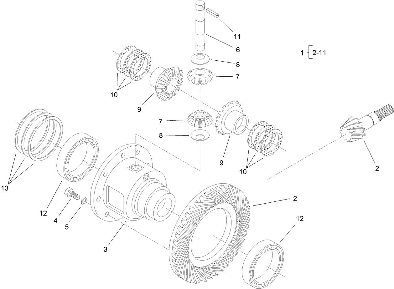 Differential Assembly Rear Axle Assembly No. 110-4750