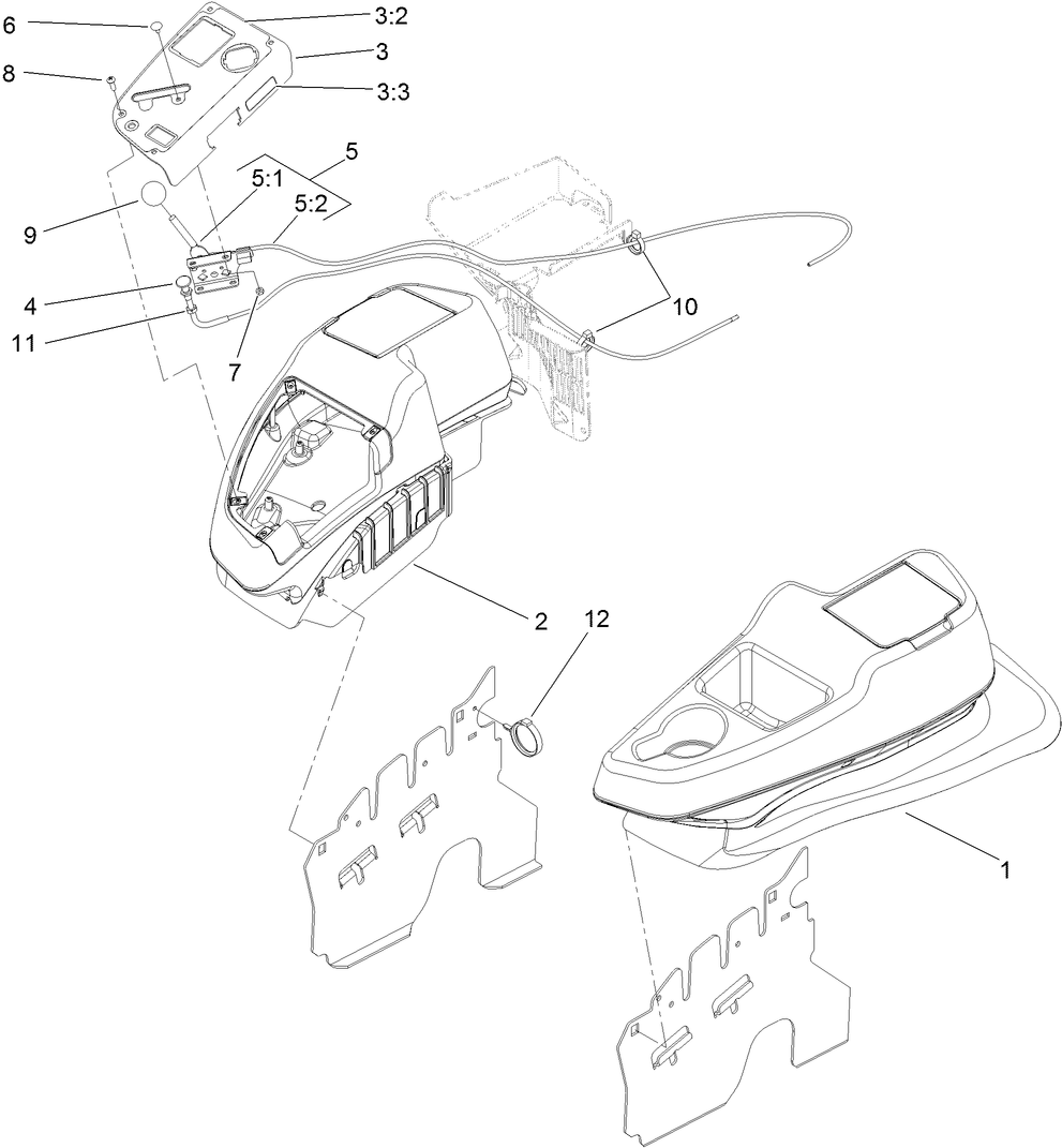Fender, Console and Control Assembly