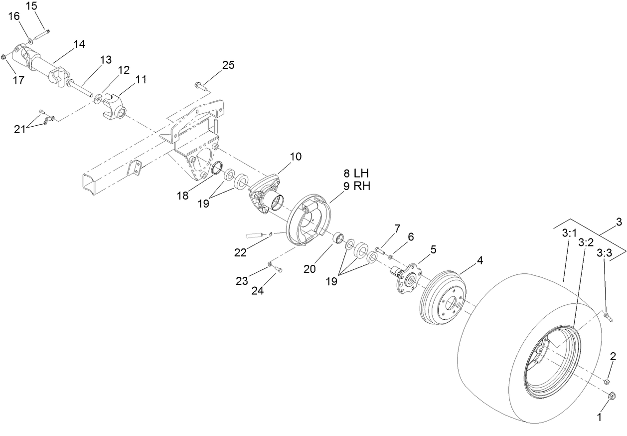 Rear Wheel and Brake Assembly