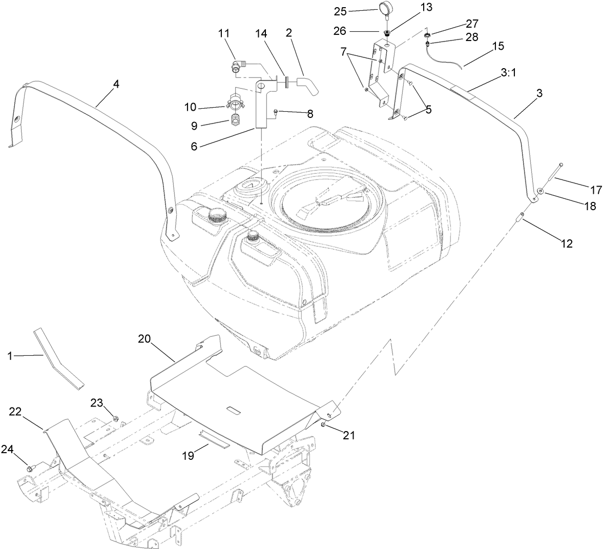 Tank and Saddle Assembly