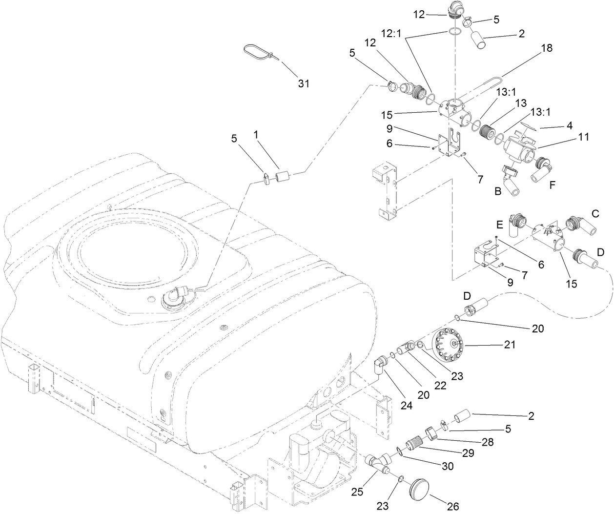 Upper Sprayer Component Assembly