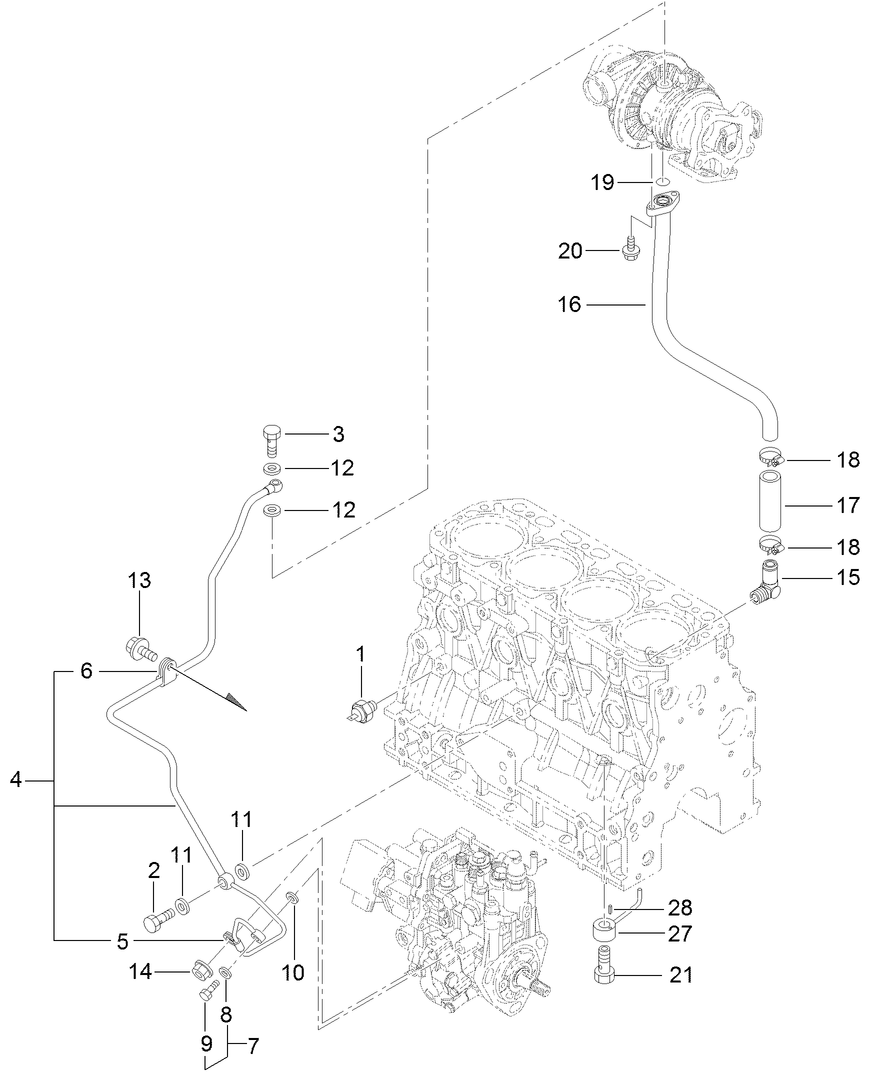 Lubrication Oil Line Assembly