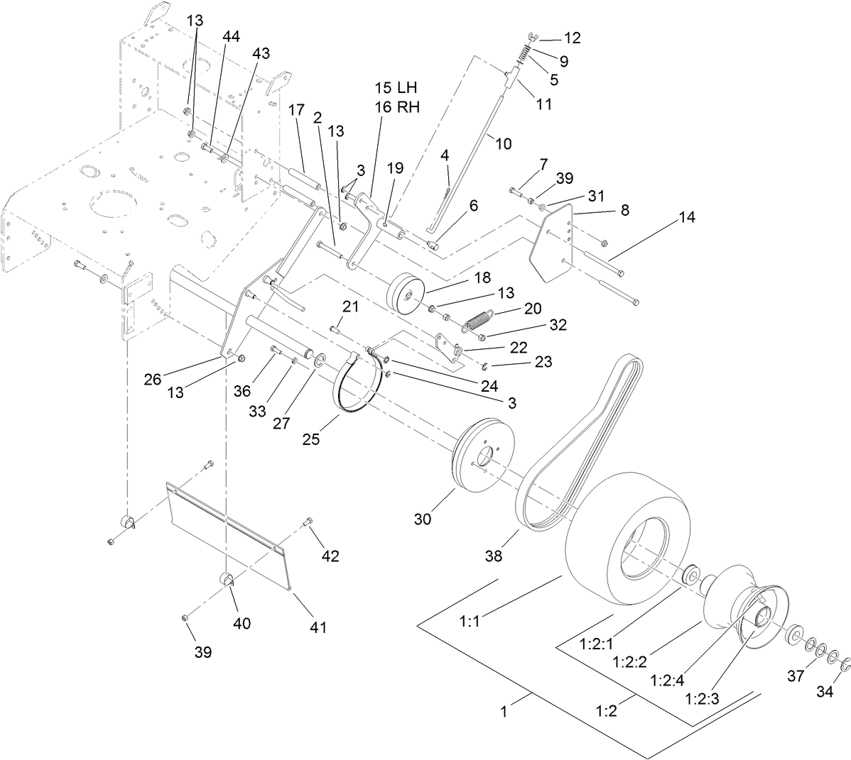 Drive Wheel and Brake Assembly