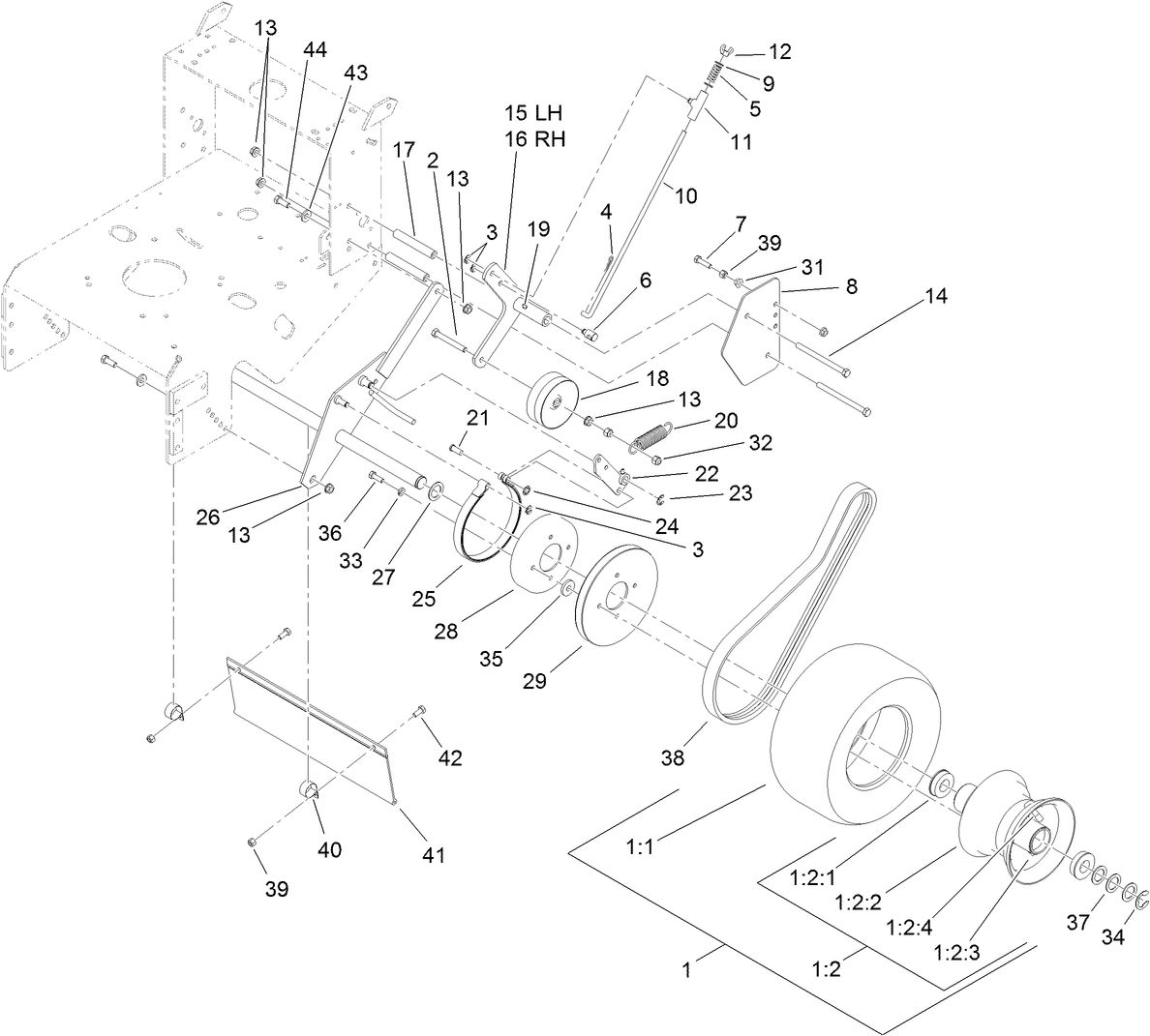 Drive Wheel and Brake Assembly