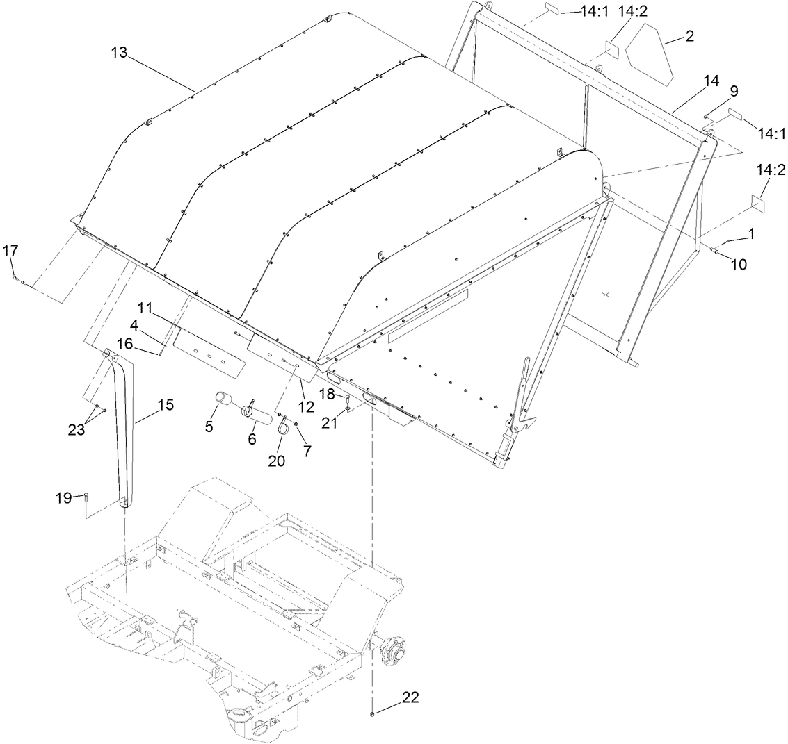 Hopper and Hood Assembly