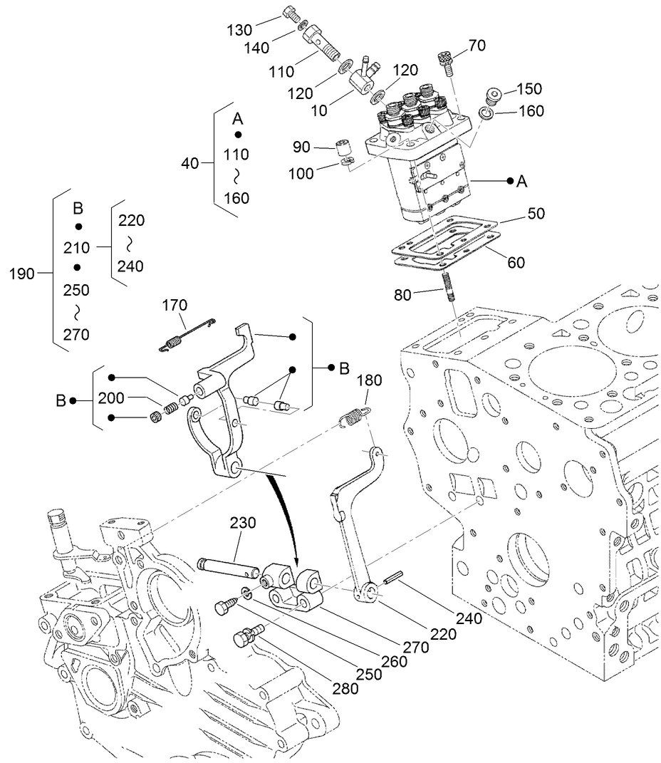 Injection Pump and Governor Assembly