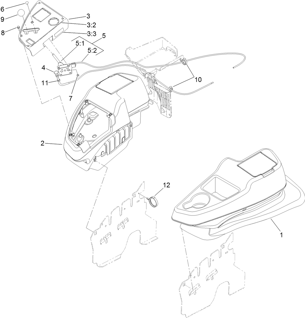 Fender, Console and Control Assembly