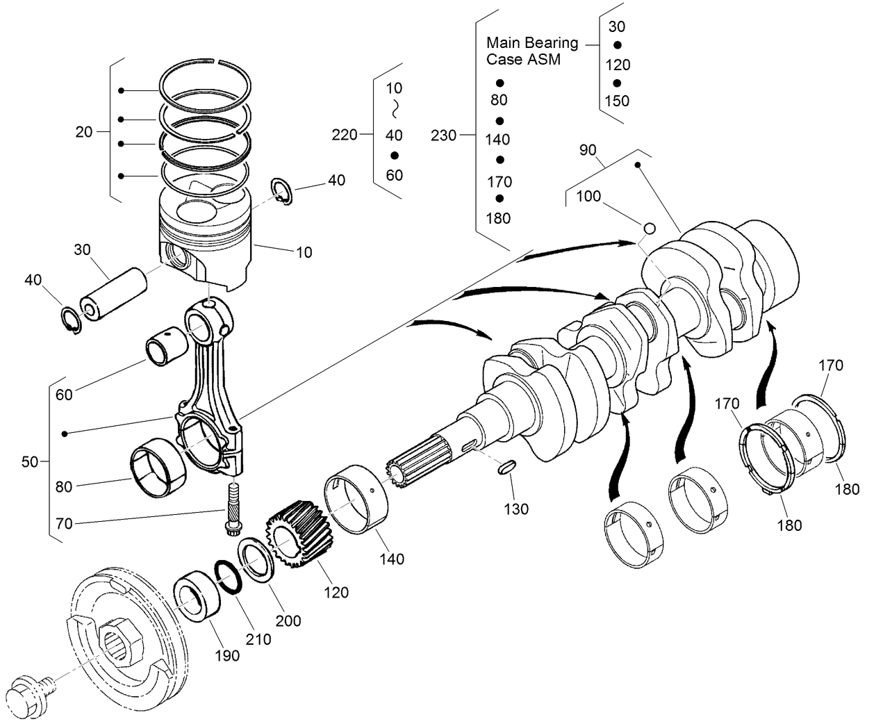 Piston and Crankshaft Assembly